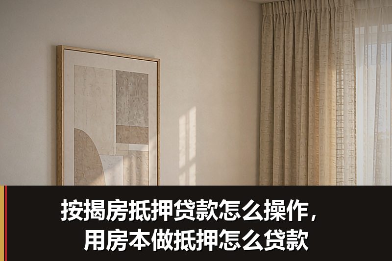按揭房抵押贷款怎么操作，用房本做抵押怎么贷款