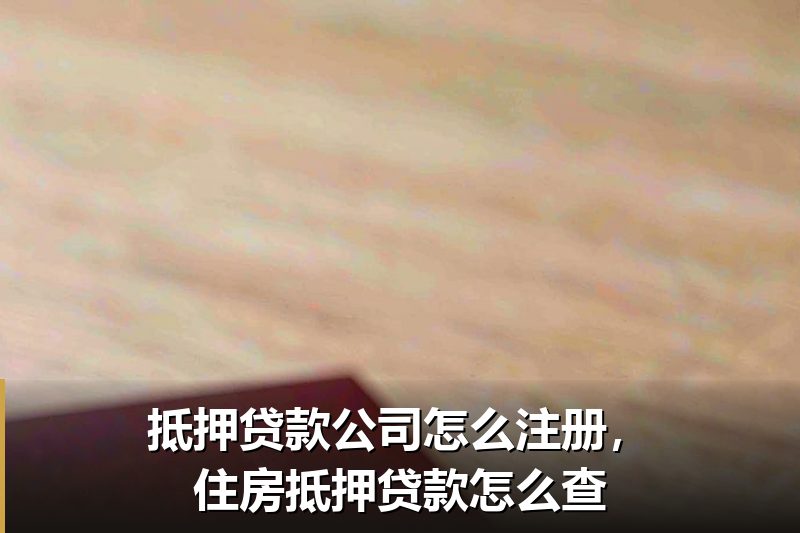 抵押贷款公司怎么注册，住房抵押贷款怎么查