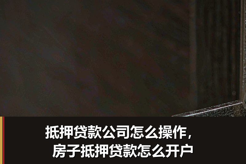 抵押贷款公司怎么操作，房子抵押贷款怎么开户