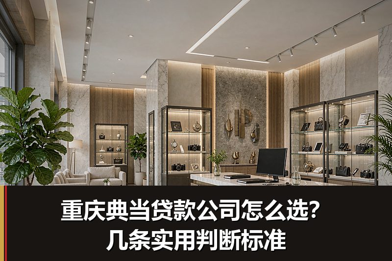 重庆典当贷款公司怎么选？几条实用判断标准