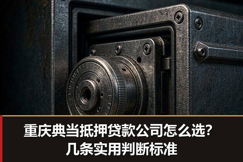 重庆典当抵押贷款公司怎么选？几条实用判断标准